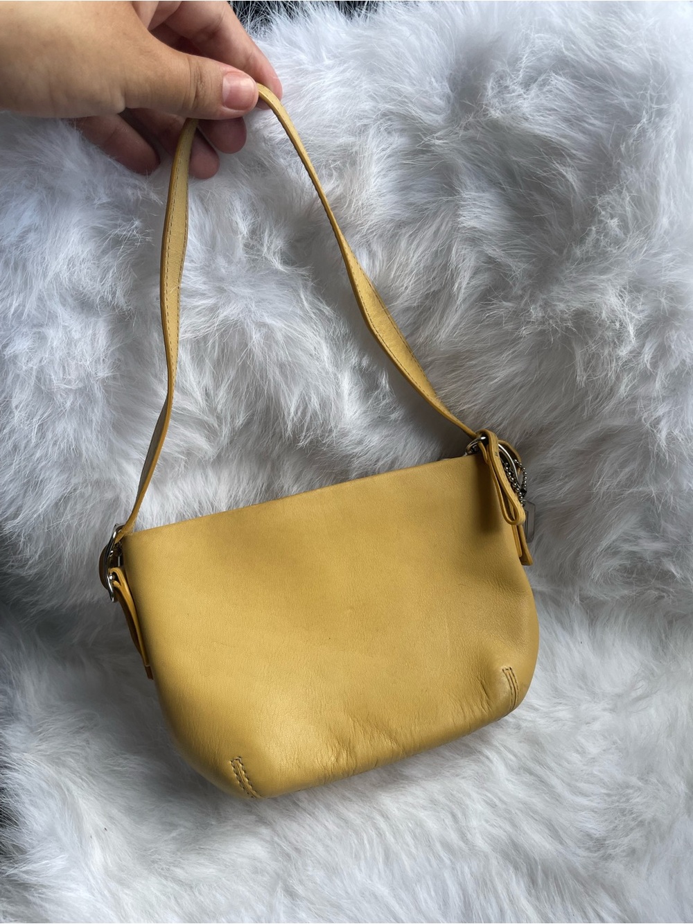 Coach Mustard Yellow Leather Shoulder Bag